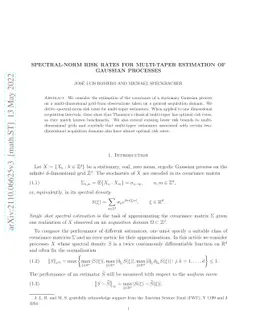 Spectral-norm risk rates for multi-taper estimation of Gaussian
  processes