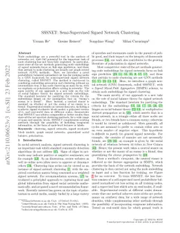 SSSNET: Semi-Supervised Signed Network Clustering
