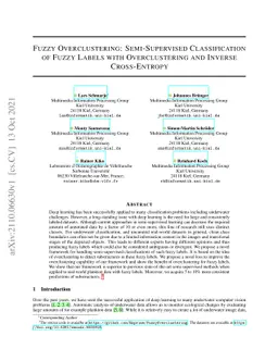Fuzzy Overclustering: Semi-Supervised Classification of Fuzzy Labels
  with Overclustering and Inverse Cross-Entropy