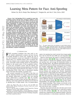 Learning Meta Pattern for Face Anti-Spoofing