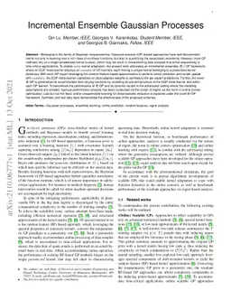 Incremental Ensemble Gaussian Processes