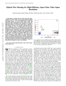 Optical Flow Reusing for High-Efficiency Space-Time Video Super
  Resolution