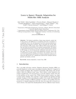 Learn to Ignore: Domain Adaptation for Multi-Site MRI Analysis