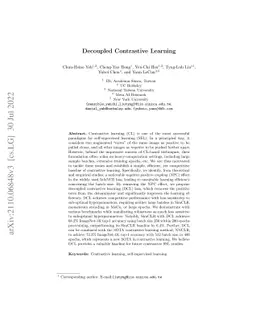 Decoupled Contrastive Learning
