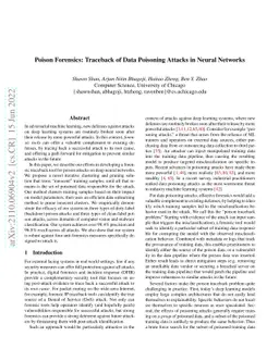 Poison Forensics: Traceback of Data Poisoning Attacks in Neural Networks