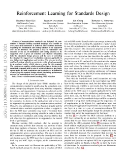 Reinforcement Learning for Standards Design
