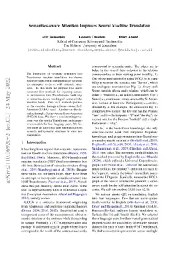 Semantics-aware Attention Improves Neural Machine Translation