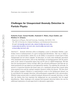 Challenges for Unsupervised Anomaly Detection in Particle Physics