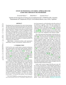 Study of positional encoding approaches for Audio Spectrogram
  Transformers