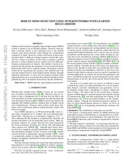 Robust MIMO Detection using Hypernetworks with Learned Regularizers