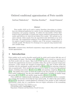 Ordered conditional approximation of Potts models