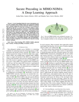 Secure Precoding in MIMO-NOMA: A Deep Learning Approach