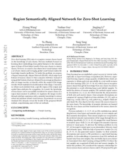 Region Semantically Aligned Network for Zero-Shot Learning