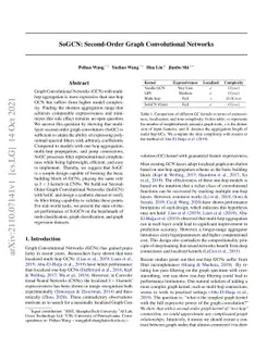 SoGCN: Second-Order Graph Convolutional Networks