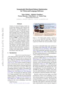 Semantically Distributed Robust Optimization for Vision-and-Language
  Inference