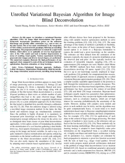 Unrolled Variational Bayesian Algorithm for Image Blind Deconvolution