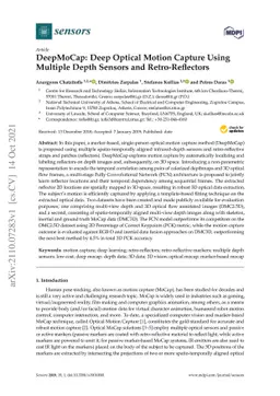 DeepMoCap: Deep Optical Motion Capture Using Multiple Depth Sensors and
  Retro-Reflectors