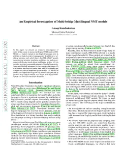 An Empirical Investigation of Multi-bridge Multilingual NMT models