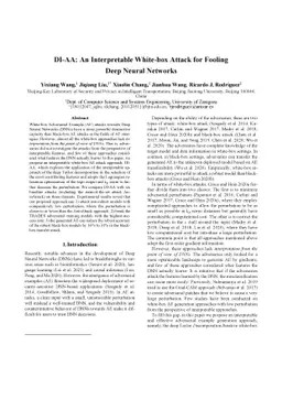 DI-AA: An Interpretable White-box Attack for Fooling Deep Neural
  Networks