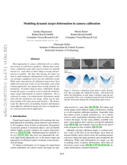 Modeling dynamic target deformation in camera calibration