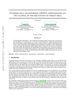 Interpretable transformed ANOVA approximation on the example of the
  prevention of forest fires