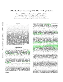 Offline Reinforcement Learning with Soft Behavior Regularization