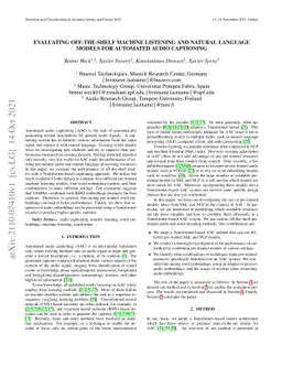 Evaluating Off-the-Shelf Machine Listening and Natural Language Models
  for Automated Audio Captioning