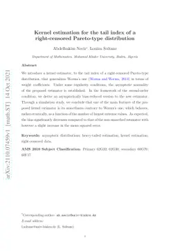 Kernel estimation for the tail index of a right-censored Pareto-type
  distribution