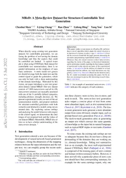 MReD: A Meta-Review Dataset for Structure-Controllable Text Generation