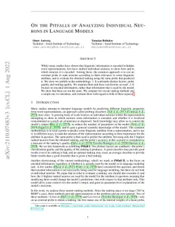 On the Pitfalls of Analyzing Individual Neurons in Language Models