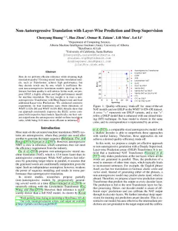 Non-Autoregressive Translation with Layer-Wise Prediction and Deep
  Supervision