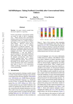 SaFeRDialogues: Taking Feedback Gracefully after Conversational Safety
  Failures