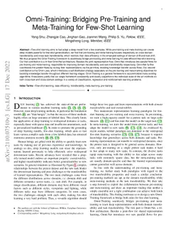 Omni-Training: Bridging Pre-Training and Meta-Training for Few-Shot
  Learning