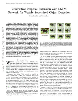 Contrastive Proposal Extension with LSTM Network for Weakly Supervised
  Object Detection