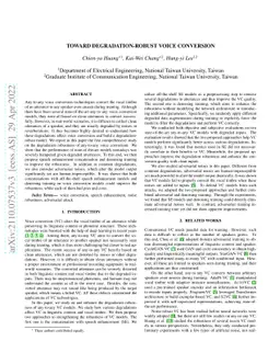 Toward Degradation-Robust Voice Conversion