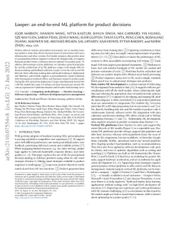 Looper: An end-to-end ML platform for product decisions