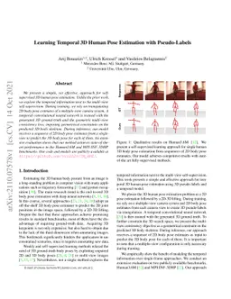 Learning Temporal 3D Human Pose Estimation with Pseudo-Labels