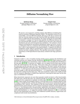 Diffusion Normalizing Flow