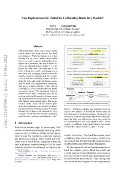 Can Explanations Be Useful for Calibrating Black Box Models?