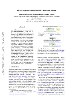 Retrieval-guided Counterfactual Generation for QA