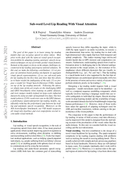 Sub-word Level Lip Reading With Visual Attention
