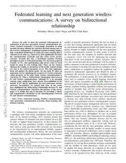 Federated learning and next generation wireless communications: A survey
  on bidirectional relationship