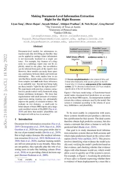 Making Document-Level Information Extraction Right for the Right Reasons