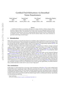 Certified Patch Robustness via Smoothed Vision Transformers