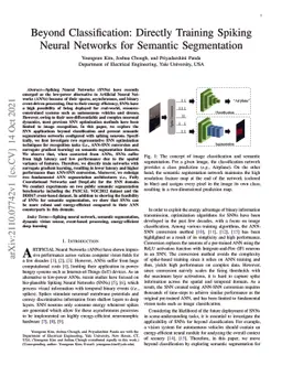 Beyond Classification: Directly Training Spiking Neural Networks for
  Semantic Segmentation