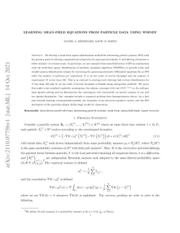Learning Mean-Field Equations from Particle Data Using WSINDy