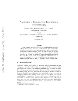 Application of Homomorphic Encryption in Medical Imaging