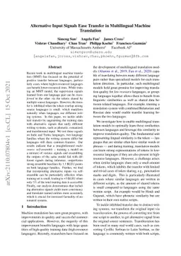 Alternative Input Signals Ease Transfer in Multilingual Machine
  Translation
