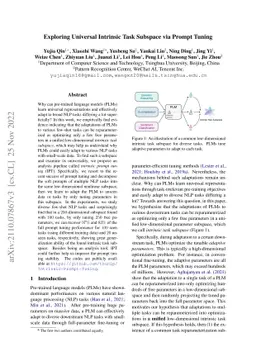 Exploring Universal Intrinsic Task Subspace via Prompt Tuning