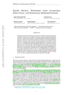 Graph Neural Networks with Learnable Structural and Positional
  Representations